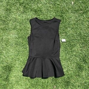Black Long Sleeveless Top